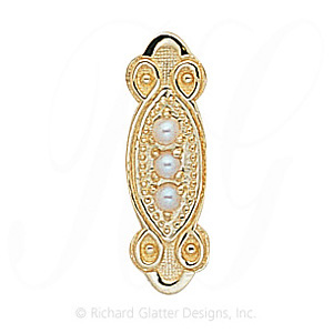 GS397 PL - 14 Karat Gold Pearl Slide 